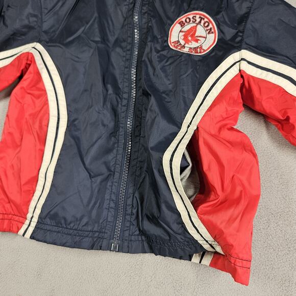 Majestic Boston Red Sox Jacket Toddler Size 3T Blue Red Logo Rain Jacket Hooded - Picture 7 of 16